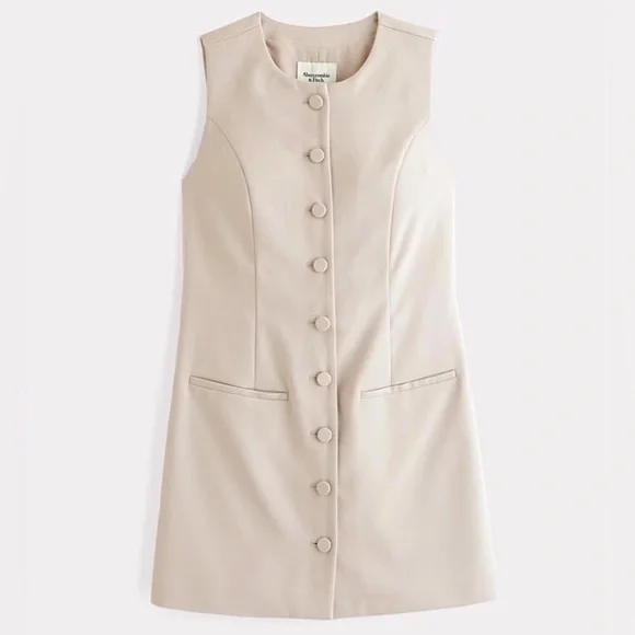 NEW Abercrombie & Fitch Mara high-neck vest dress - Picture 3 of 8